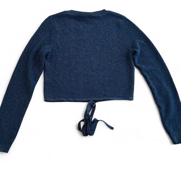 Lucy Paris Cropped Sparkle Sweater - Picture 3 of 3